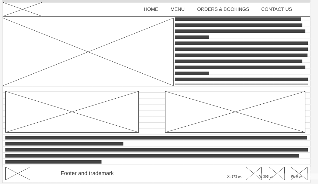 home page wireframe